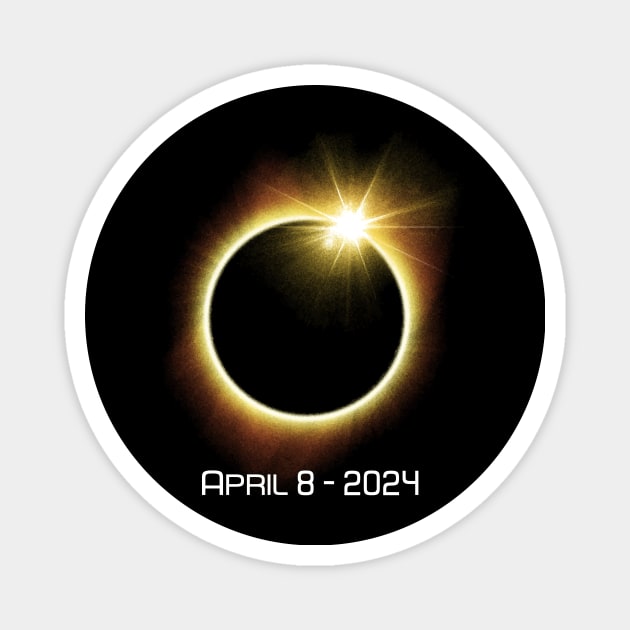 April 8 2024 totality Sun Eclipse Magnet by star trek fanart and more